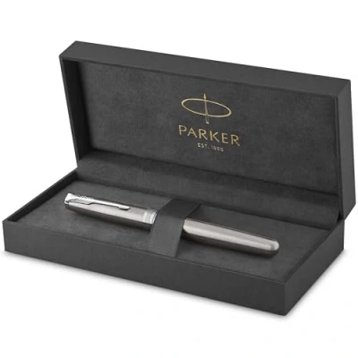 Image de Stylo plume PARKER Sonnet, acier inoxydable avec garniture en palladium, pointe fine (1931509)