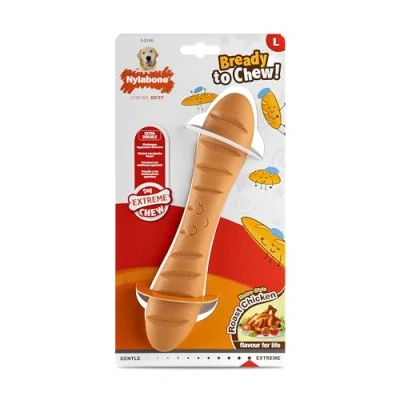 Afbeelding van Kauwspeelgoed voor honden Nylabone Bruin Kip Kunstmatig L
