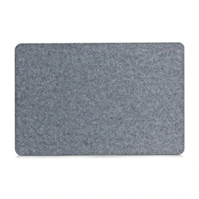 Afbeelding van 1x Rechthoekige placemats grijs vilt 45 x 30 cm Tafeldecoratie Borden onderleggers