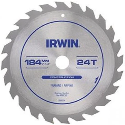 Afbeelding van Irwin Cirkelzaagblad voor Hout Construction Ø 180mm Asgat 30mm 24T 1897195