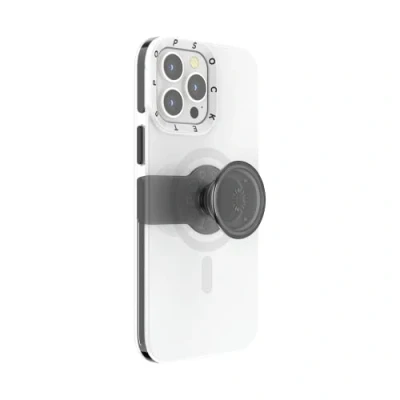 Afbeelding van PopSockets PopCase met een magnetische ring Telefoonhoesje Telefoonbutton compatibel Apple iPhone 13 Pro Max Wit