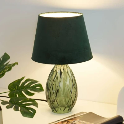 Afbeelding van Pauleen 48156 Crystal Velvet Lamp Lampenkap Fluweel Opzetlamp Max 40W E14 Groen 230V Glas/Stof