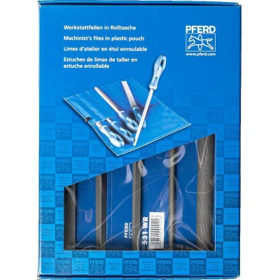 Afbeelding van PFERD 11801531 Werkplaatsvijlenset kap 1 in PVC roltas incl. kartonnen doosje Lengte 200 mm stuk(s)