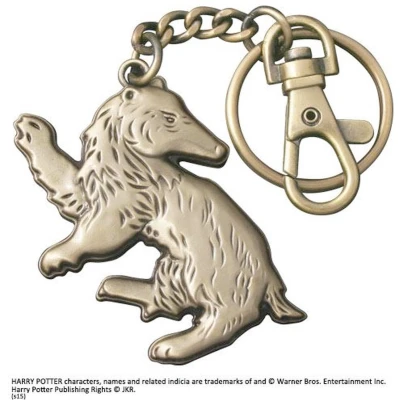 Afbeelding van The Noble Collection Harry Potter Hufflepuff 7 cm Keychain Bronskleurig