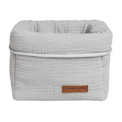 Afbeelding van Baby&#039;s Only Commodemandje Opbergmandje Commode organizer Babykamer accessoires Breeze Grijs 100% katoen