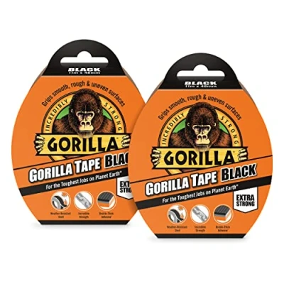 Afbeelding van Gorilla Zwart plakband 32 m (2 stuks)