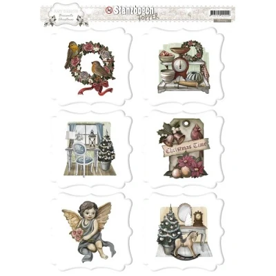 Afbeelding van Topper Brocante Christmas 3D Push Out Amy Design