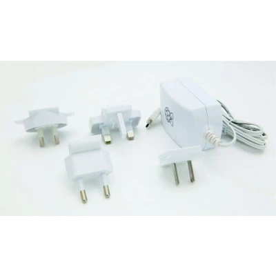 Image de Accessoire pour boîtier Raspberry Pi 3 Power Supply 5.1V 2.5A Adaptateur secteur 5.1 V 2.5 A avec fiches internationales