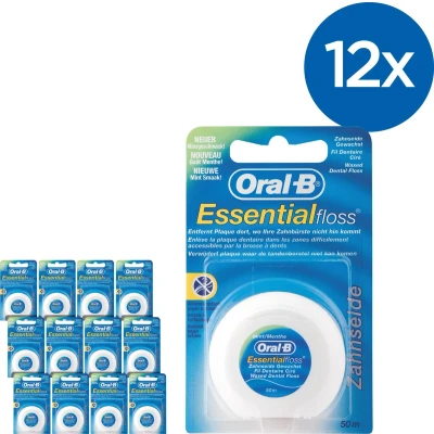 Afbeelding van Oral B Essential Floss Mint 12 Stuks Voordeelverpakking