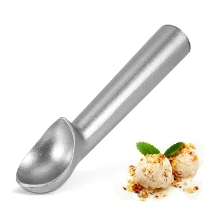 Afbeelding van IJsschep, 4 cm, crèmelepel van aluminium, anti aanbaklaag (zilver)