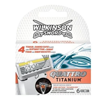 Afbeelding van Wilkinson Navulmesjes Quattro Titanium Diamond 6 stuks