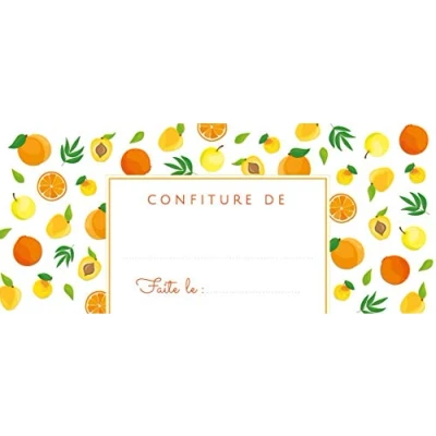 Afbeelding van AVERY Zak met 60 etiketten voor jam, geel fruit, 95 x 40 mm
