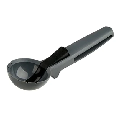 Afbeelding van Fackelmann 45917 IJsschep van kunststof met heffunctie de ijsbal, kunststof, zwart, 19 cm