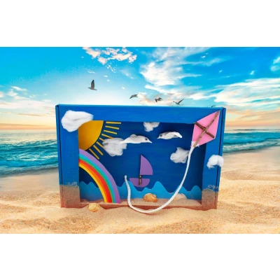 Afbeelding van knutselpakket Natuur Strand DIY Knutselbox Kinderbox