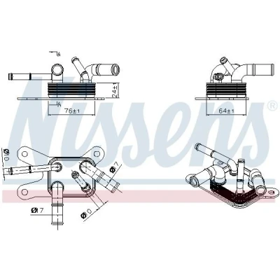 Afbeelding van NISSENS 91529 Oliekoeler, automatische transmissie