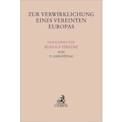 Afbeelding van Zur Verwirklichung eines Vereinten Europas