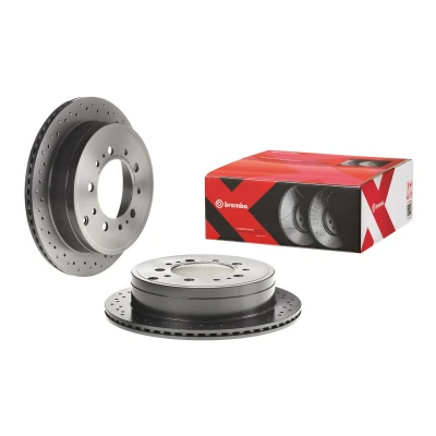 Afbeelding van BREMBO 09.D618.1X Remschijf 345 18 5 geperforeerd/interne ventilatie Gecoat High carbon TOYOTA: Land Cruiser 200, Tundra II Pickup