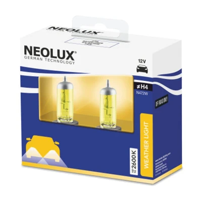 Afbeelding van Neolux H4 Halogeen Lamp Geel 12V P43T 2 Stuks