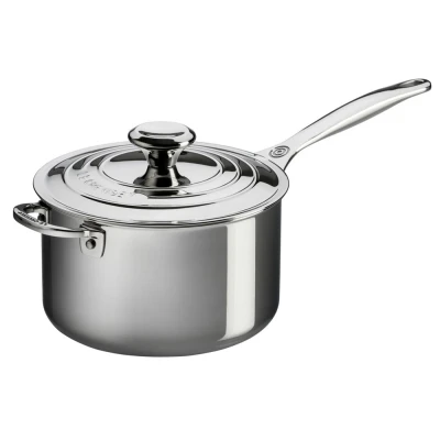 Afbeelding van Le Creuset Rvs Plus Steelpan Met Extra Handvat 20cm 3,8l