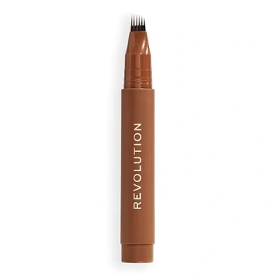Image de Revolution Instant Brow Hair Pen, Applicateur de Précision pour un Effet Poil à Poil, Stylo Sourcils Longue Tenue, Brun Chaud, Végan &amp; Sans Cruauté, 1,8 ml