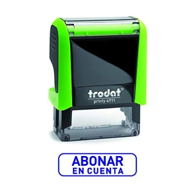 Afbeelding van Trodat 4911 Printy postzegel, commerciële formule met tekstabonner in overweging, automatische stempel, grootte van de tekstplaat 37 x 14 mm, blauw (8428447824225)