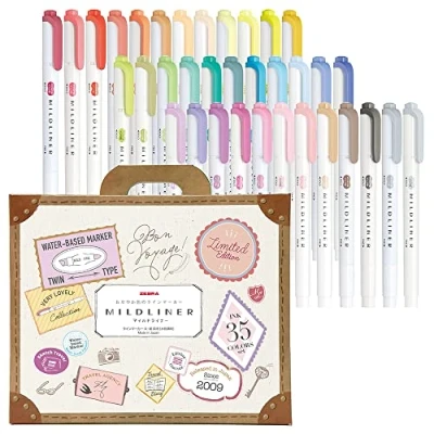 Afbeelding van Zebra Mildliner WKT7 35C Markeerstiften, geschenkdoos, 35 stuks