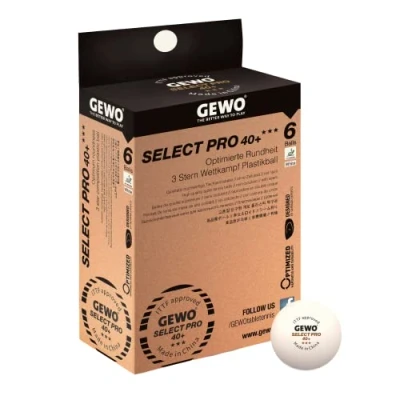 Afbeelding van Gewo Tafeltennisballen Select Pro 40+ Ballen 3* 6 pack