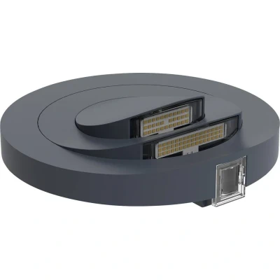 Afbeelding van LUTEC Moov LED wandlamp voor buiten 2 aanpasbare lichtkoppen Premium aluminium 550Lm 3000K warm wit licht IP54 extra weerbestendig Donkergrijs