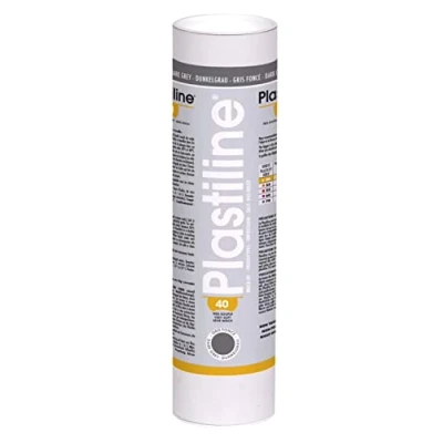 Afbeelding van Herbin Plastiline 1740T buis, boetseerklei, hoge precisie, modelleren, vormen, hardheid 40 (zeer zacht), 1 kg, donkergrijze tint. Gemaakt in Frankrijk
