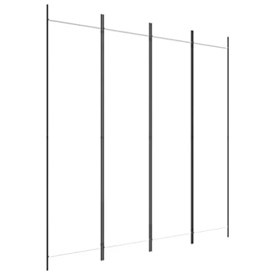 Afbeelding van vidaXL Scheidingswand, 4 panelen, wit, 200 x cm, stof