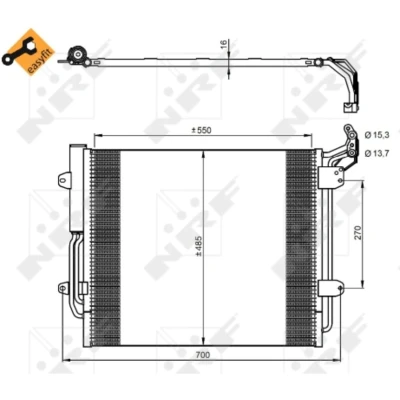 Afbeelding van Condensor, airconditioning NRF 350054
