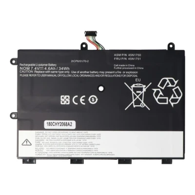 Afbeelding van Accu geschikt voor Lenovo ThinkPad Yoga 11e, 45N1751, Li Polymer, 7.4V, 4600mAh, 34.0Wh, ingebouwd