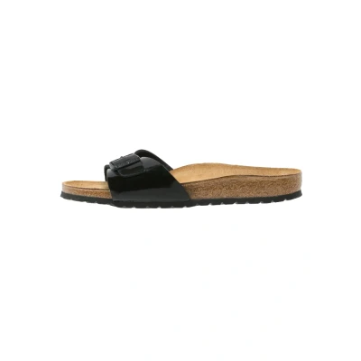 Afbeelding van Birkenstock Madrid BF Narrow Muiltjes, Dames, Maat: 37, Black Hoogwaardig imitatieleer
