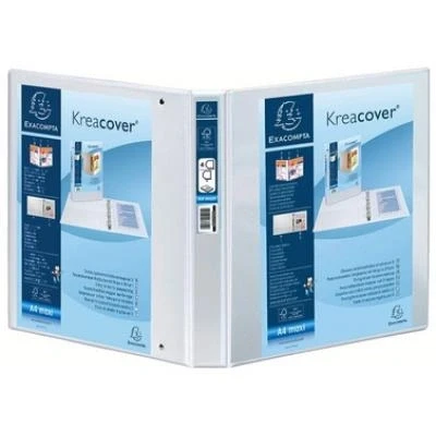 Image de Classeur 4 anneaux en d 25mm remborde 3 pochettes exterieures krea cover a4 maxi exacompta 51846e
