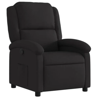 Image de vidaXL Fauteuil inclinable Noir Tissu373412