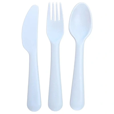 Afbeelding van Mushie kinderbestek powder blue 3st