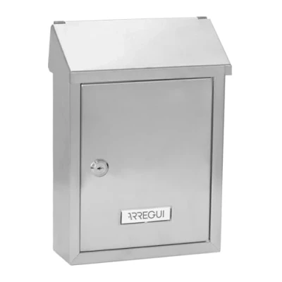 Afbeelding van ARREGUI Smart E5727 Individuele brievenbus van roestvrij staal, maat S (postformaat A5), kleine brievenbus, met sleuf, eenvoudig te installeren, corrosiebestendig, staal