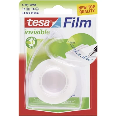 Afbeelding van tesa Bürokleinmaterial 57414 00005 03 tesafilm Invisible Transparant (l x b) 33 m 19 mm 1 stuk(s)