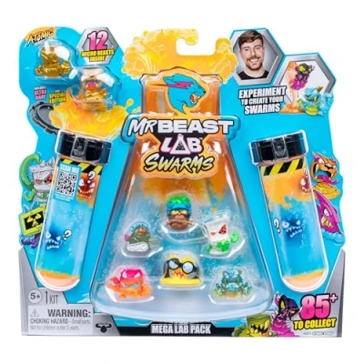 Afbeelding van MrBeast Lab Swarms Atomic Series 12 stuks Panthon Python, voeg water toe, schud de reageerbuis en onthul 2 van micro beesten 2,5 cm om te verzamelen