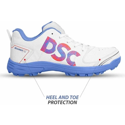 Afbeelding van DSC Beamer X cricketschoenen Kleur: pastelblauw Maat: 5UK/6US/39EU Voor heren en jongens Materiaal: polyvinylchloride Lichtgewicht zeer duurzaam Langdurige prestaties
