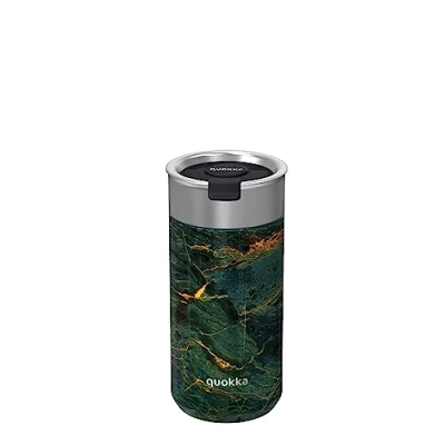 Afbeelding van Quokka Boost Greenstone 400 ml Roestvrijstalen thermobeker voor koffie met thee ei