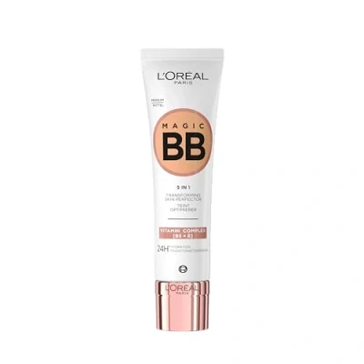 Image de L&#039;Oréal Paris BB Crème C&#039;est Magic Perfecteur de Teint 5 en 1 Teintée Hydratante 24H Tous Types Peaux Couvrance Légère et Naturelle SPF 11 Teinte : Medium (04) 30 ml