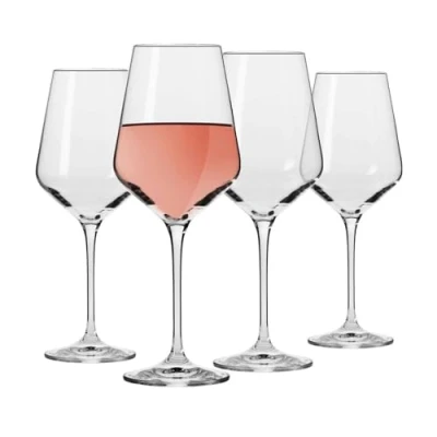 Afbeelding van KROSNO Grote witte wijnglazen Set van 4 stuks 390 ml Avant garde collectie, kristalglas, perfect voor thuis, restaurant en feest, vaatwasmachinebestendig