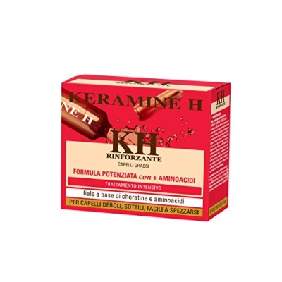 Afbeelding van Keramine H Rode versterkingsfles op basis van keratine en aminozuren voor vettig haar, 10 x ml