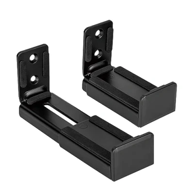 Afbeelding van RICOO Universele soundbar muurbeugel voor de meeste fabrikanten, 1 paar (2 stuks) muurbeugels LH067 zwart