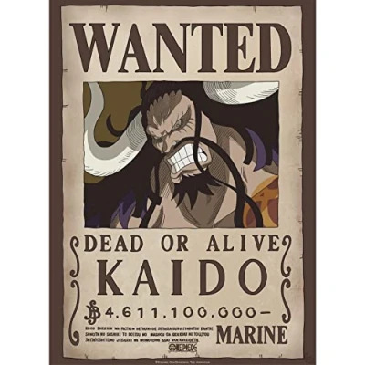 Afbeelding van Poster One Piece Wanted Kaido A3 Formaat 29.7 x 42CM
