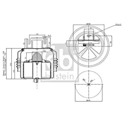Afbeelding van FEBI BILSTEIN 104536 Veerbalg, luchtvering