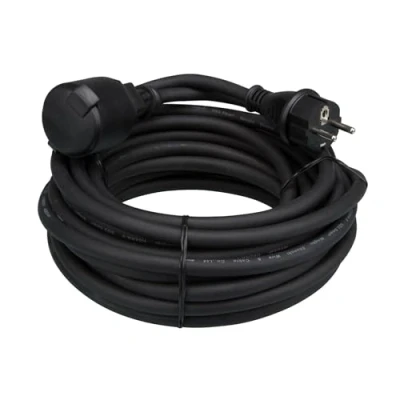 Afbeelding van Rubber verlengkabel 10 m 3g2.5 penaarde Velleman
