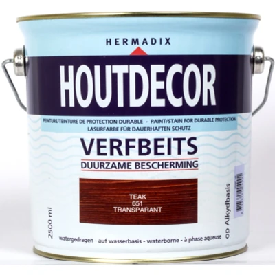 Afbeelding van Hermadix Houtdecor Transparant 651 Teak 2,5 liter Tuinbeits