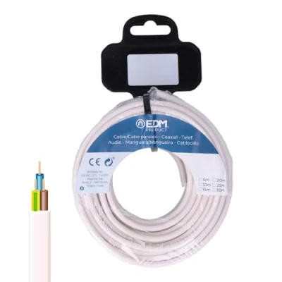 Afbeelding van Kabel EDM 3 x 1,5 mm 10 m Wit